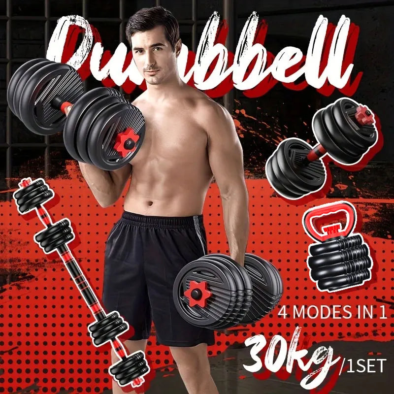 KBQ 4-In-1 Adjustable Dumbbell Set With Push-Up Mode