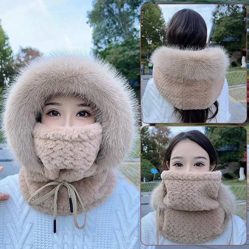 Female Lei Feng Winter Hat With Ear Protection Windproof Warm