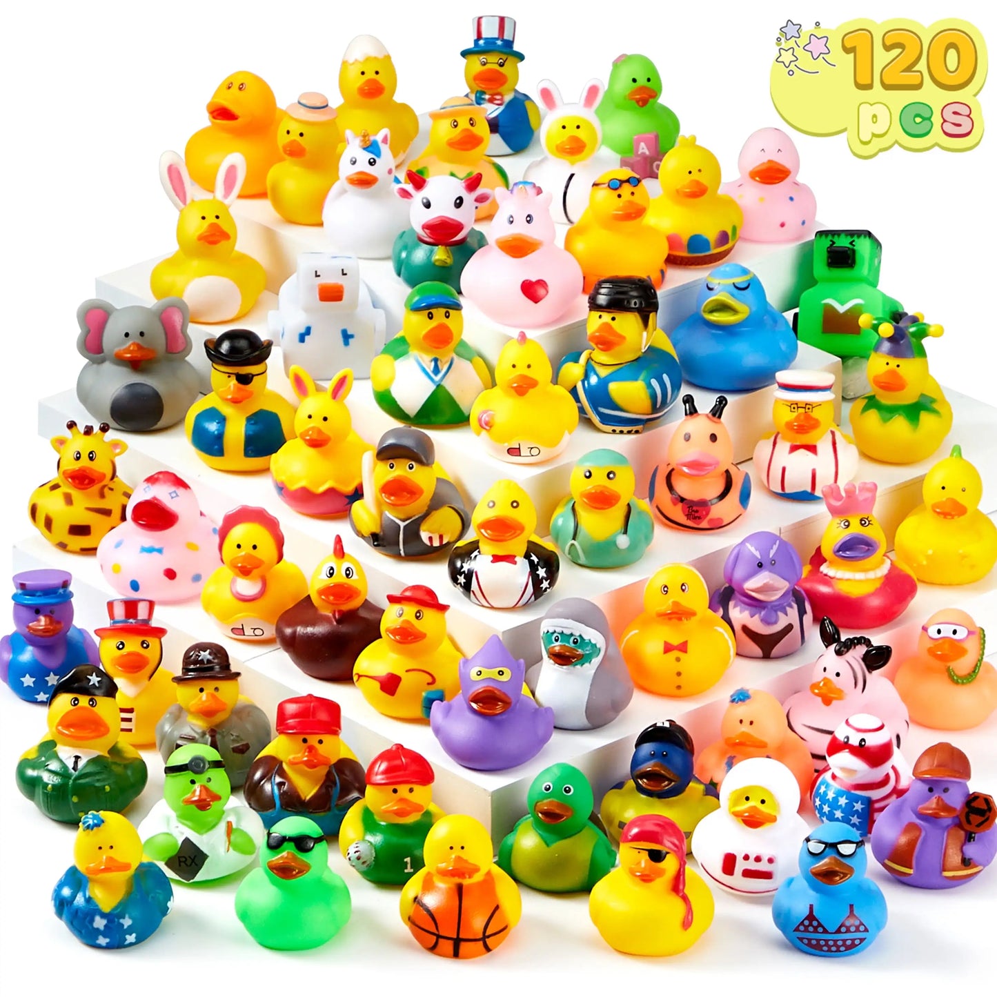 Joyfy Random Assortment Mini Rubber Duck Toys For Bath Fun - Arthur's Wellness Emporium