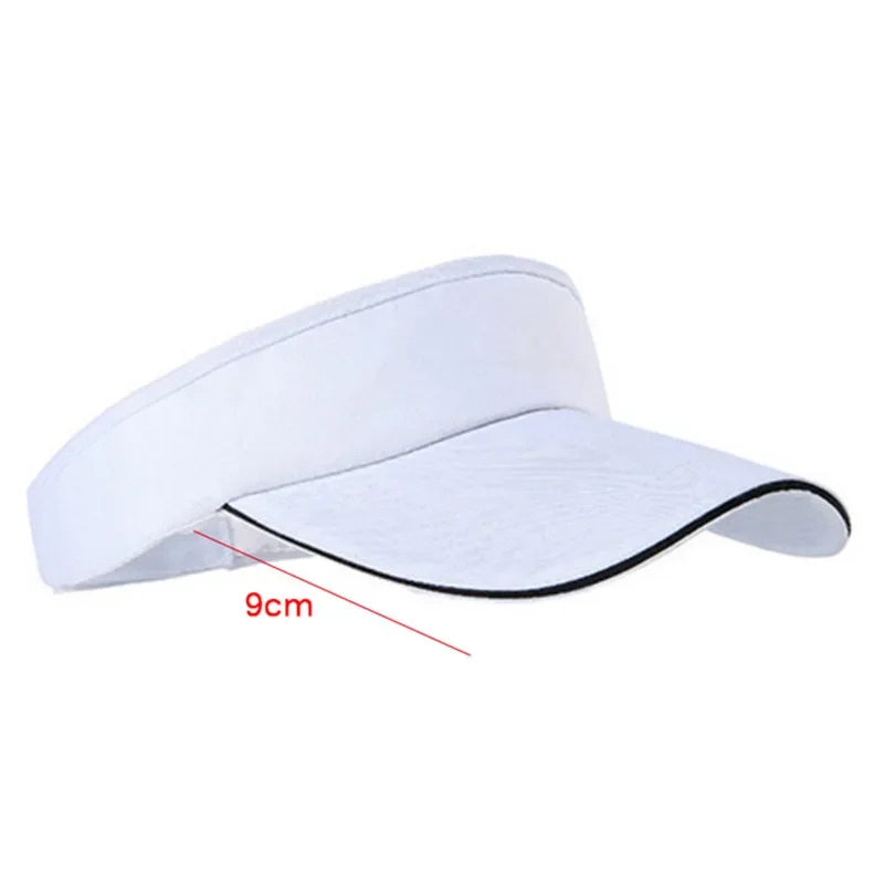 Cotton Adjustable Visor Cap For Running Tennis Golf Unisex - Arthur's Wellness Emporium