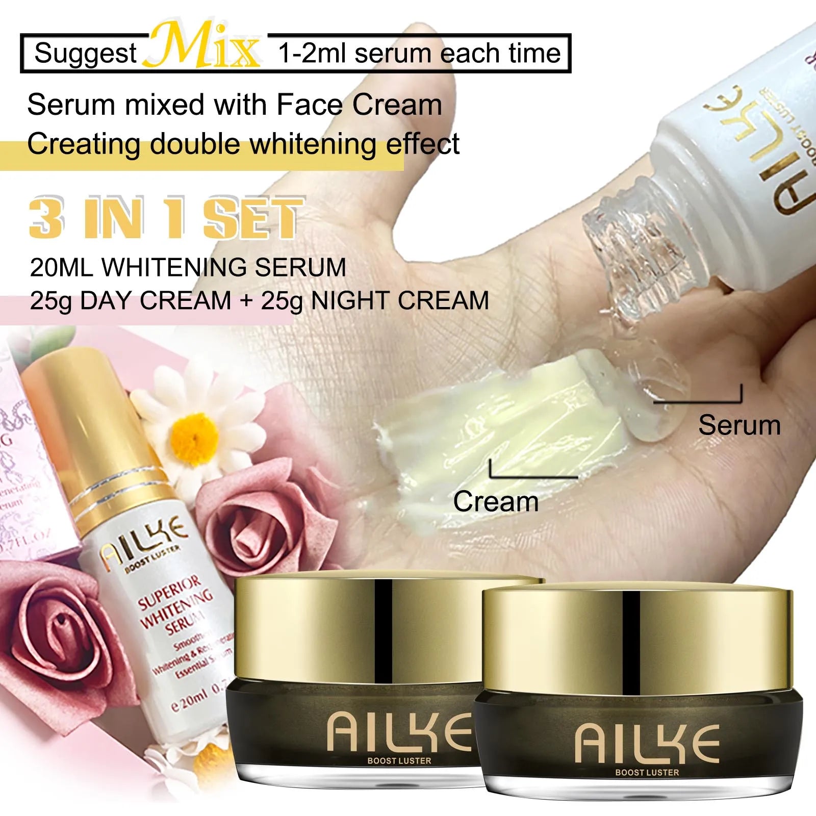 AILKE Whitening Face Cream with Collagen and Niacinamide - Arthur's Wellness Emporium