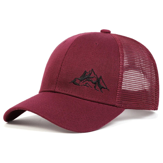 Unisex Mountains Embroidery Baseball Hat for Outdoor Fun - Arthur's Wellness Emporium