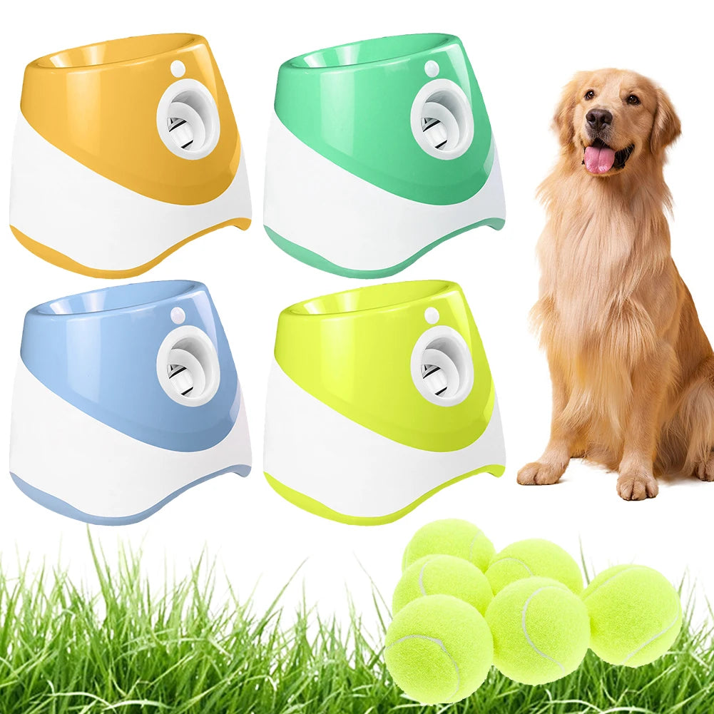 Alloet Mini Tennis Ball Launcher For Dogs Interactive Toy