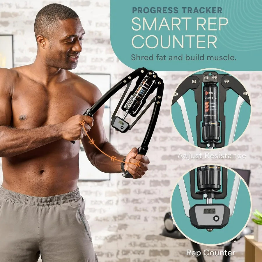 Hydraulic Chest Expander And Arm Twister Exerciser With Adjustable Resistance - Arthur's Wellness Emporium