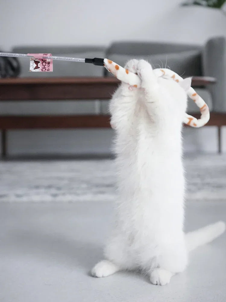 Cat Feather Teaser Wand Interactive Toy for Cats Accessory - Arthur's Wellness Emporium