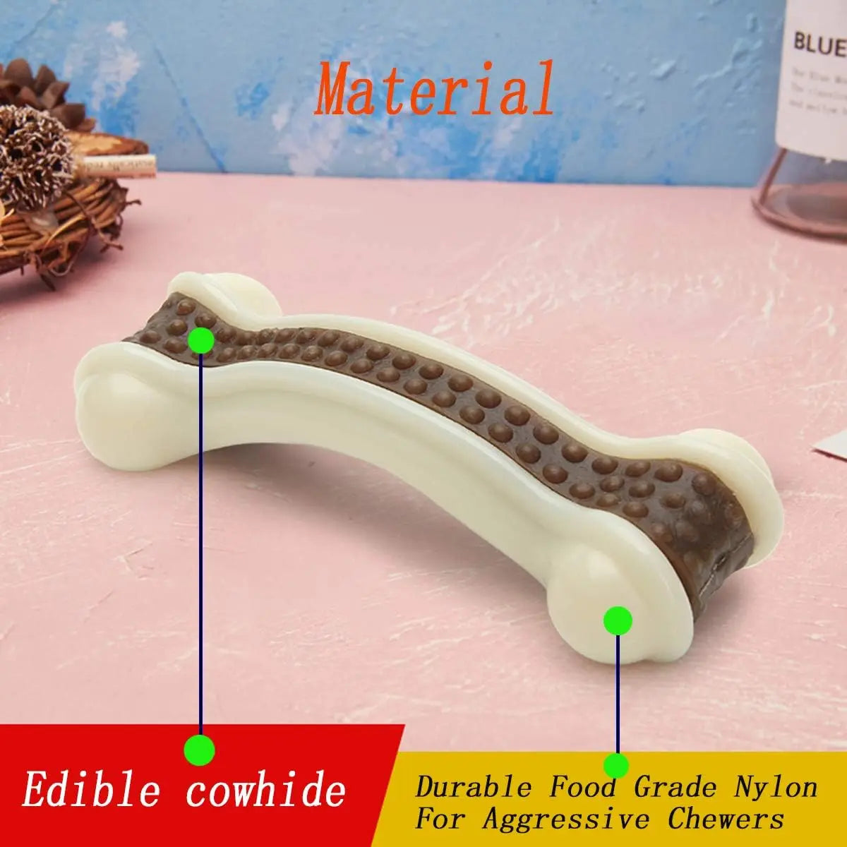Beef Flavor Dog Chew Toys Nylon Bones For Aggressive Chewers