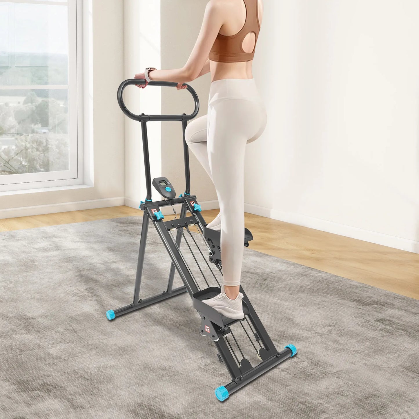 Folding Vertical Climber Machine for Home Gym 300lbs Capacity
