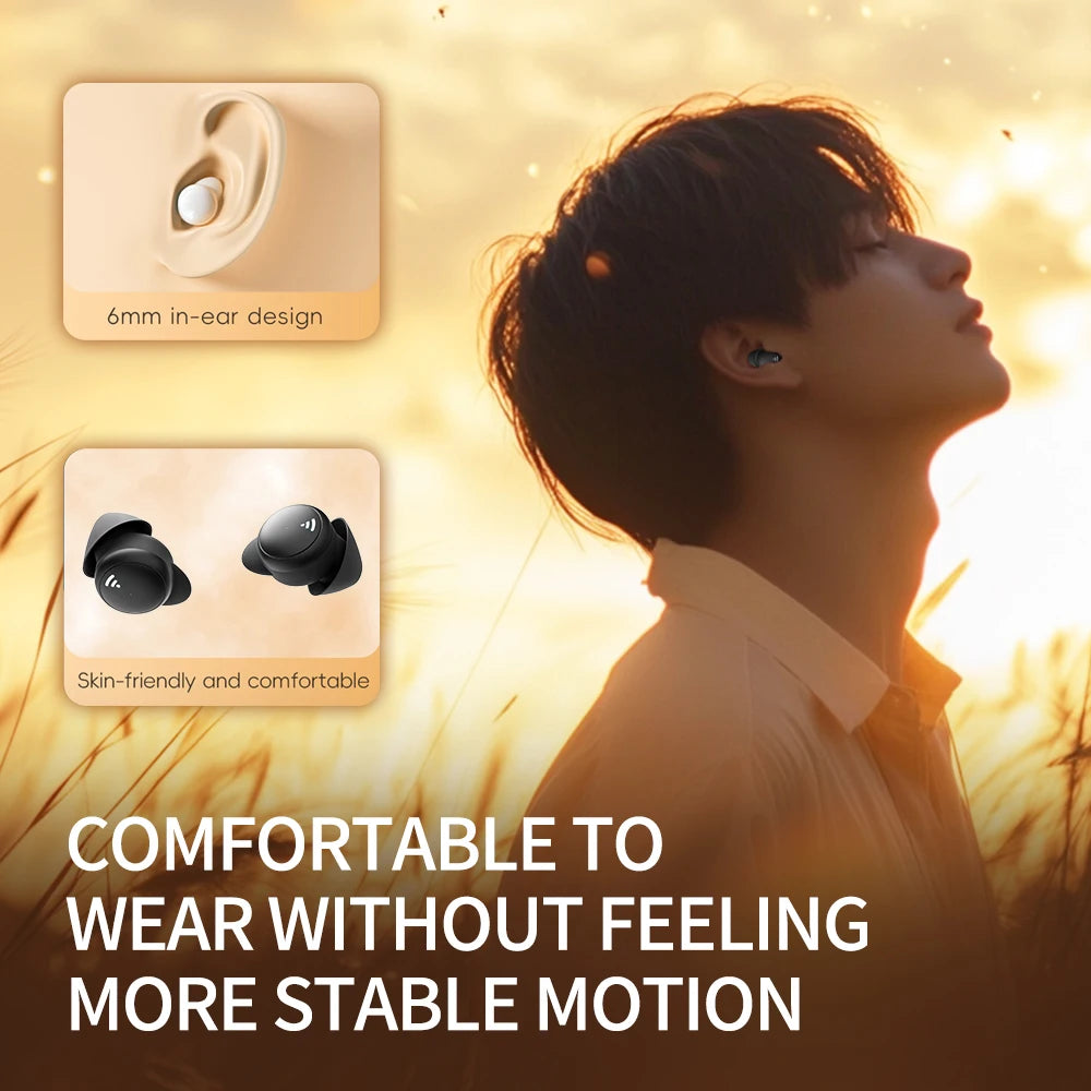 JimiLife Mini Invisible Wireless Earphones With Noise Cancellation