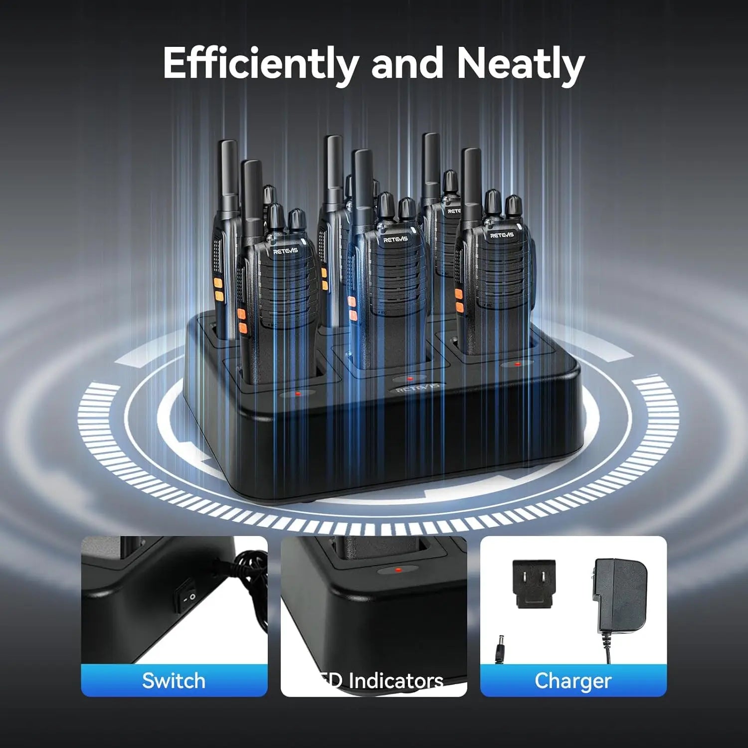 Long Range Rechargeable Walkie Talkies With Charger And Flashlight - Arthur's Wellness Emporium