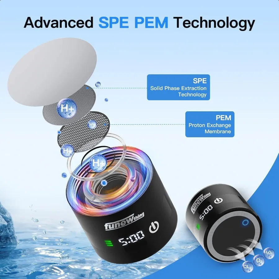 Hydrogen Water Bottle With LED Display Ionizer 3000ppb - Arthur's Wellness Emporium