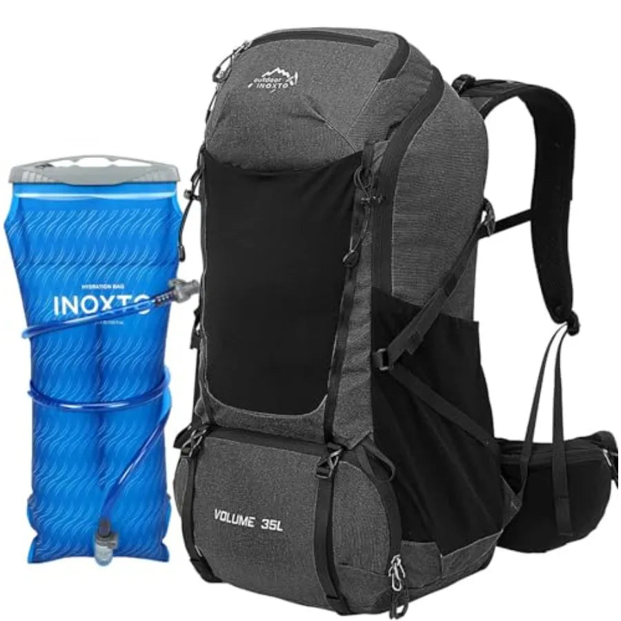 INOXTO Hiking Backpack With Water Bladder And Rain Cover - Arthur's Wellness Emporium