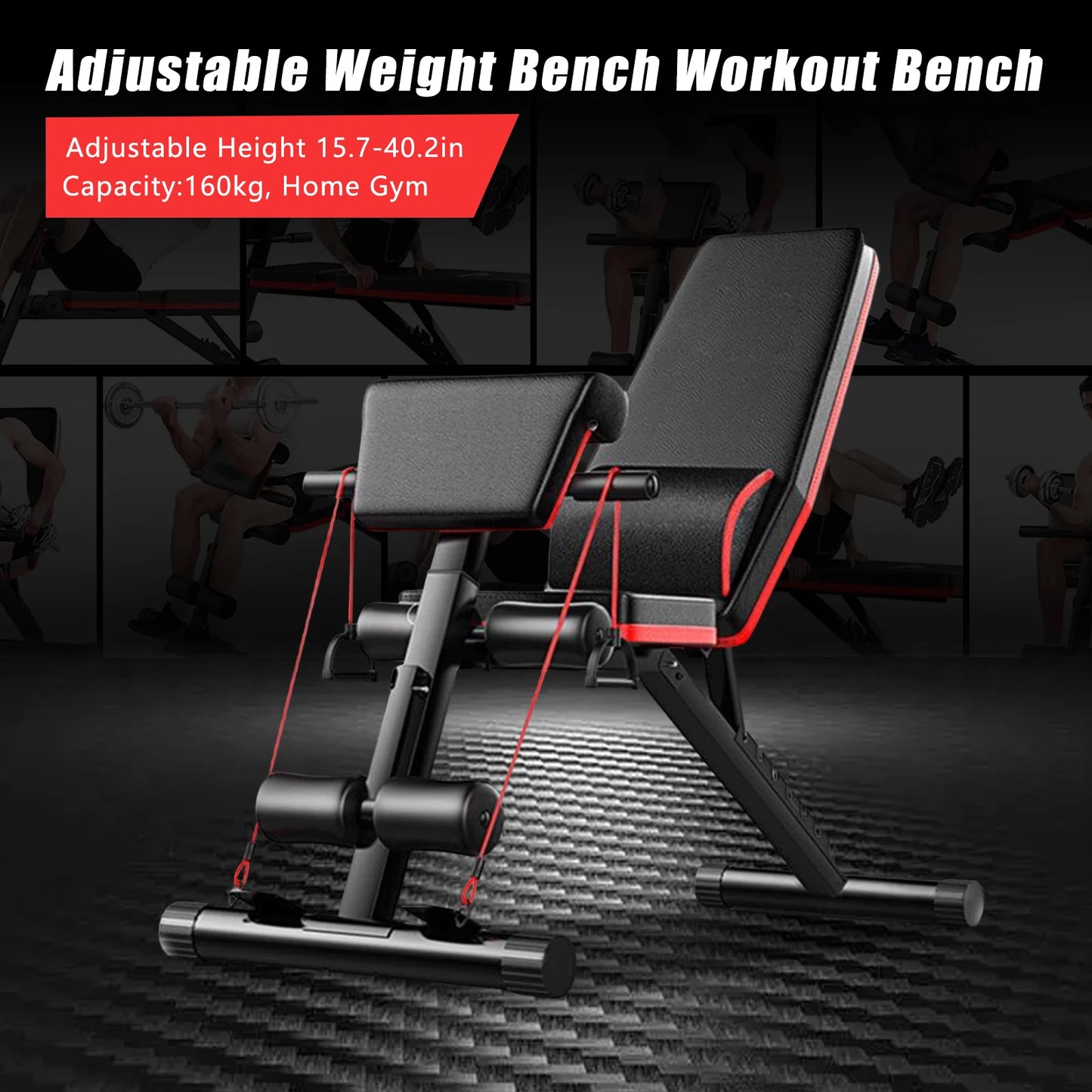 Adjustable Weight Bench for Strength Training and Fitness