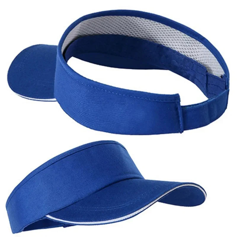 Cotton Adjustable Visor Cap For Running Tennis Golf Unisex - Arthur's Wellness Emporium