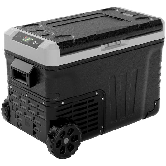 Portable Dual Voltage Fridge Freezer With Rugged Wheels For Outdoor - Arthur's Wellness Emporium
