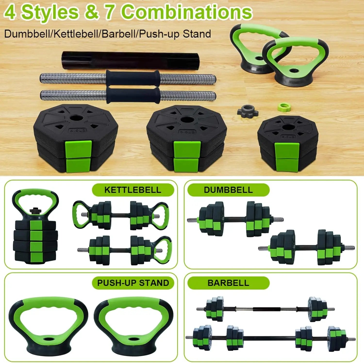 HiMISS 4 In 1 Adjustable Dumbbell Set For Home Gym - Arthur's Wellness Emporium