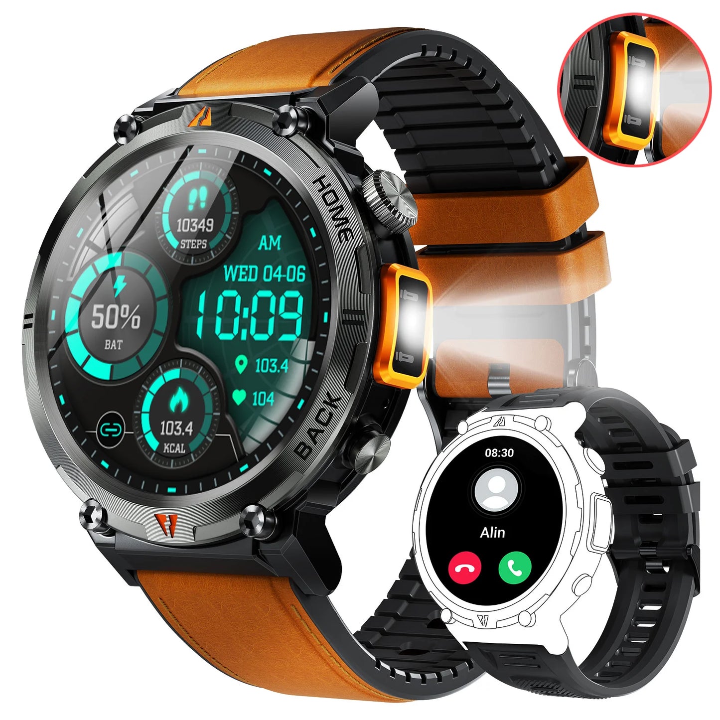 EIGIIS KE3 Bluetooth Call Smartwatch For Men With Heart Rate Monitor - Arthur's Wellness Emporium