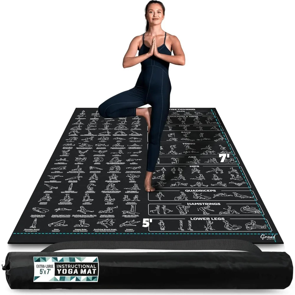 Oversized Non-Slip Yoga Mat for Ultimate Comfort and Space