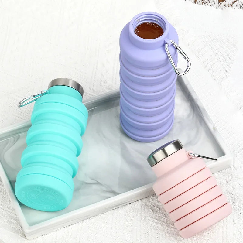 Silicone Collapsible Water Bottle Portable Folding Hydration Cup - Arthur's Wellness Emporium
