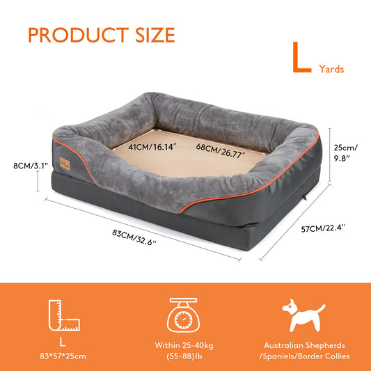 BINGOPAW Dog Bed Soft Anti Allergy Warm Fleece Washable Cover - Arthur's Wellness Emporium