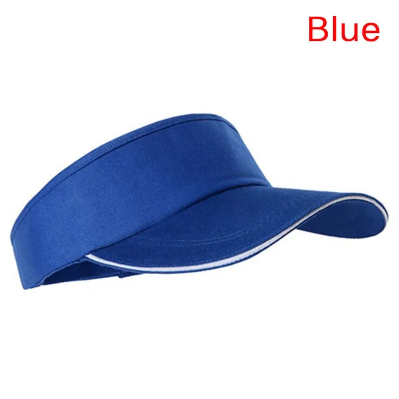 Cotton Adjustable Visor Cap For Running Tennis Golf Unisex - Arthur's Wellness Emporium
