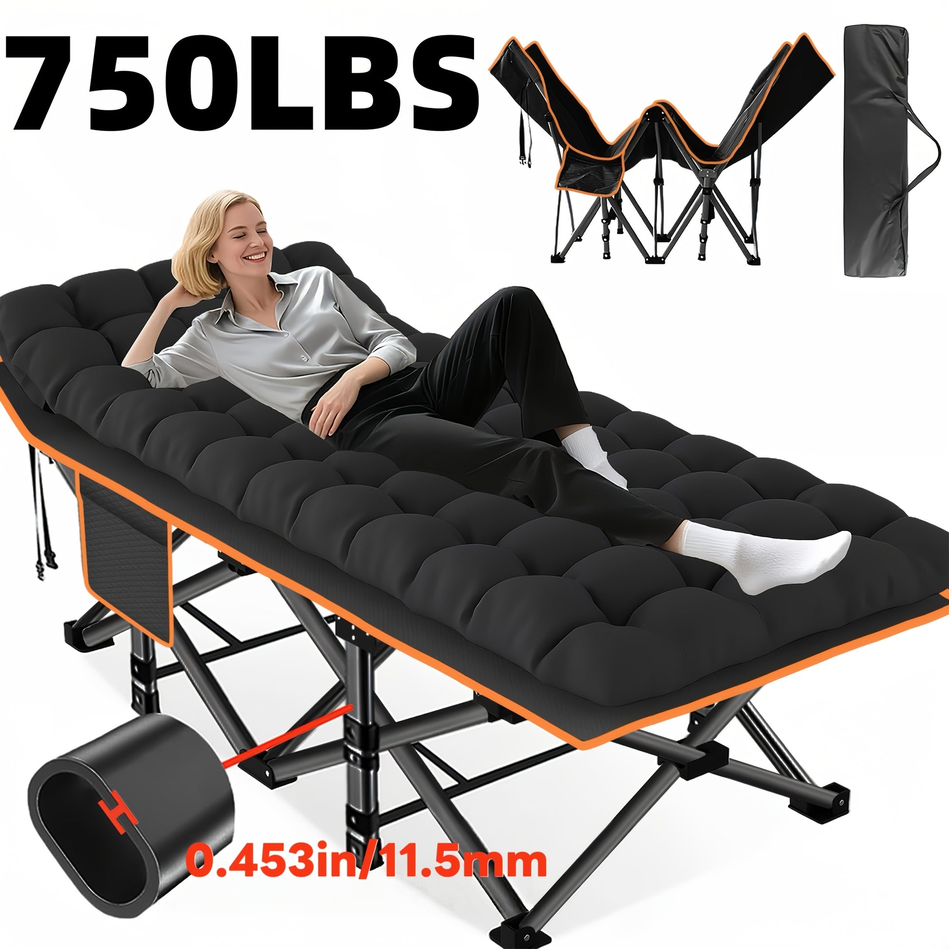 DEYUI Folding Bed With Mattress For Camping And Guests - Arthur's Wellness Emporium