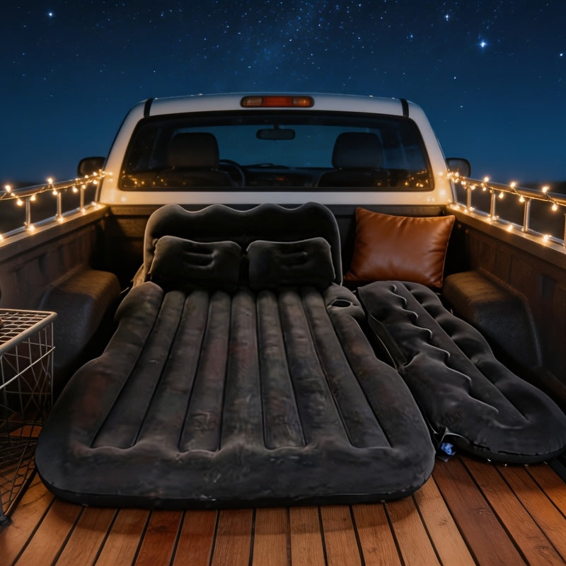 Inflatable Car Bed With Flocked Surface For Camping And Travel - Arthur's Wellness Emporium
