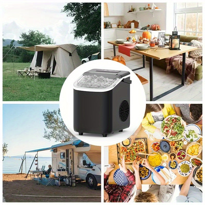 BAYANY Countertop Ice Maker With Bullet Shaped Cubes 26 Pounds