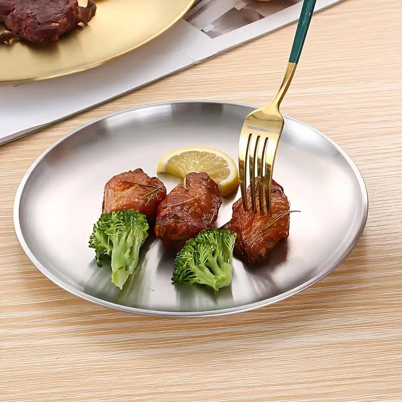 Stainless Steel Plates 10 Pieces Durable Dishwasher Safe - Arthur's Wellness Emporium