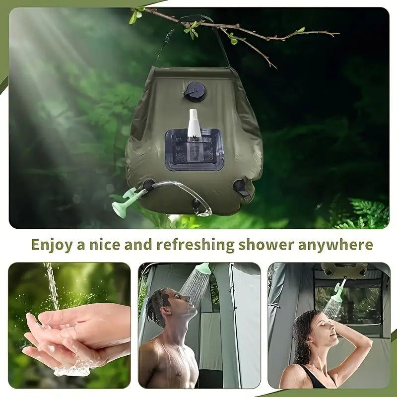 Privacy Camp Shower Kit Foldable Tent And 5Gallon Solar Shower - Arthur's Wellness Emporium