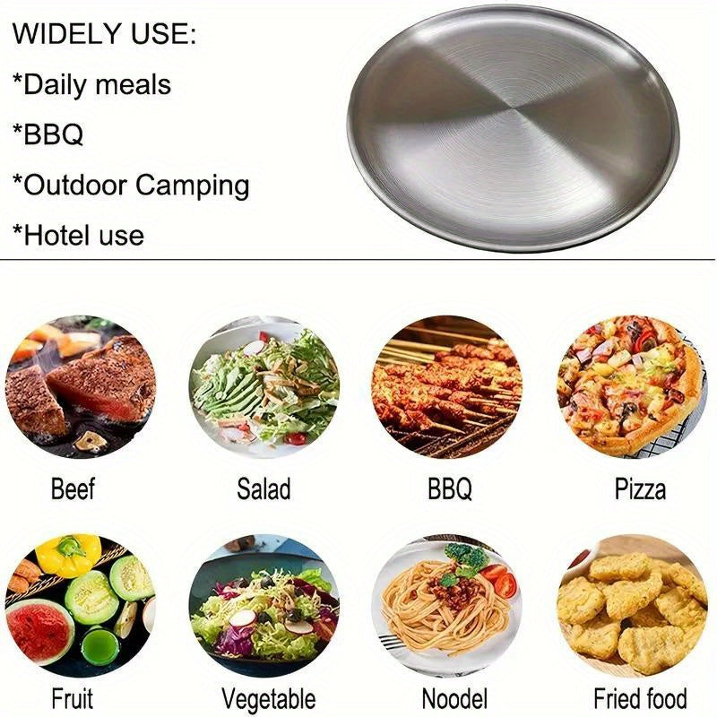 Stainless Steel Plates 10 Pieces Durable Dishwasher Safe - Arthur's Wellness Emporium