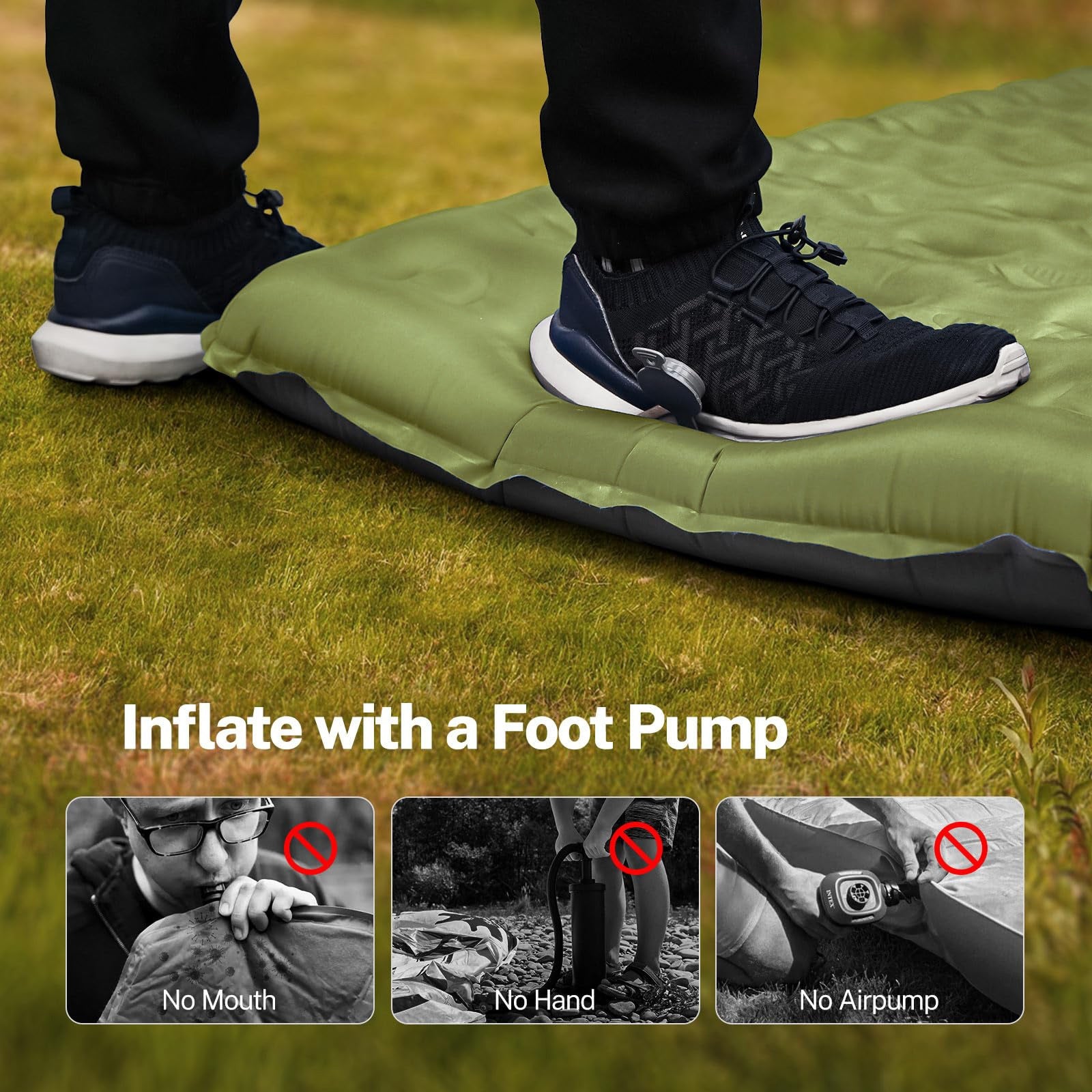 Self Inflating Sleeping Pad For Two With Built In Pump - Arthur's Wellness Emporium