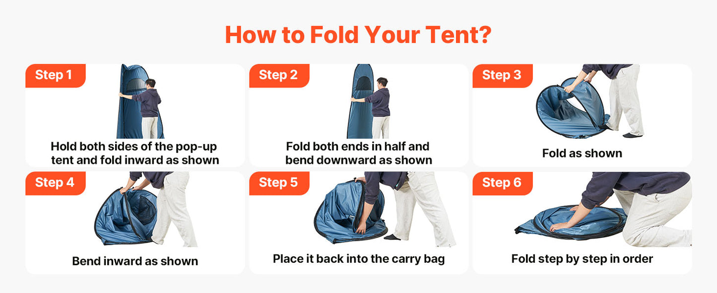 SucceBuy Pop Up Shower Tent Instant Portable Privacy Changing Room - Arthur's Wellness Emporium