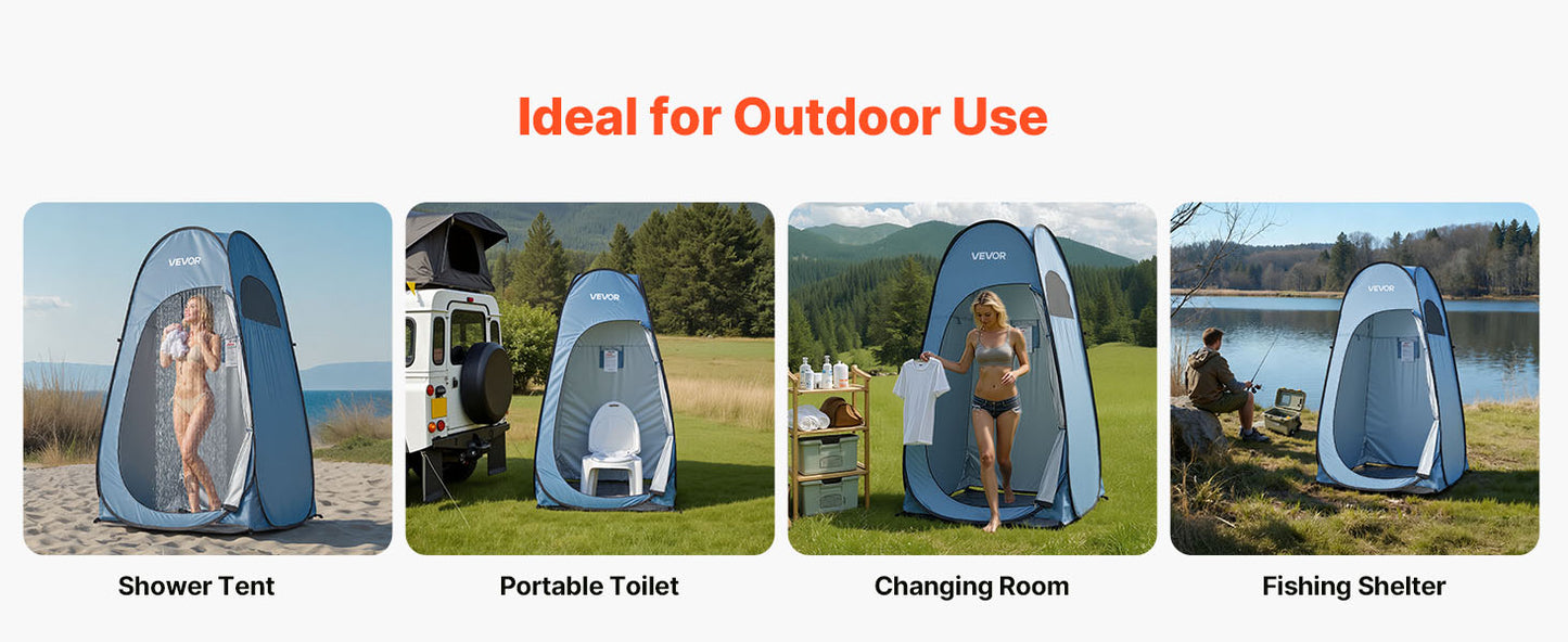 SucceBuy Pop Up Shower Tent Instant Portable Privacy Changing Room - Arthur's Wellness Emporium